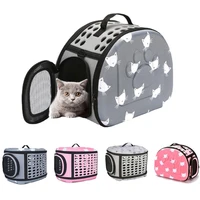 portable cat bag travel carrier for dogs transparent backpack shoulder tote bags foldable breathable transport box pet products
