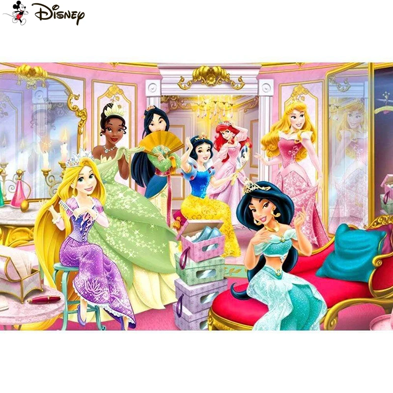 

Алмазная живопись «мультяшная принцесса» Disney, полноразмерная/круглая вышивка крестиком, 5D Стразы