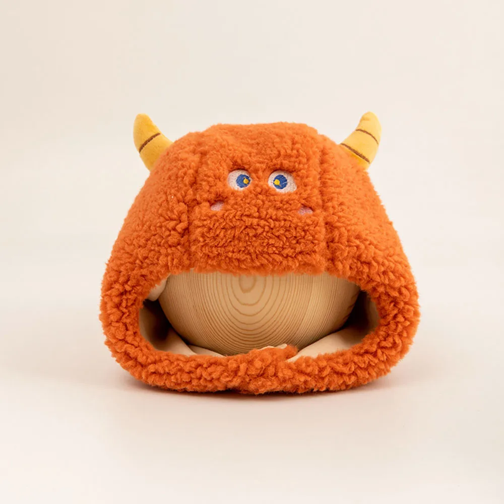 

Зимняя Шапка-бини из искусственного меха для детей от 6 до 36 месяцев, зимняя шапка для новорожденных и младенцев, с мультяшным монстром, для з...