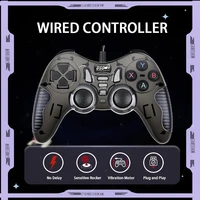 wired pc game controller usb gaming gamepad joystick for sony ps3video game consoletv boxandroid dual vibration motor gamepad
