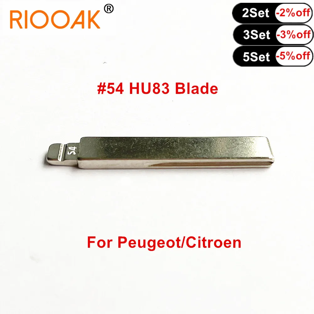 

10pcs/lot #54 HU83 Metal Blank Uncut Flip KD/VVDI Remote Key Blade for Peugeot 301/307/308/408 Citroen C3/C4L/C5