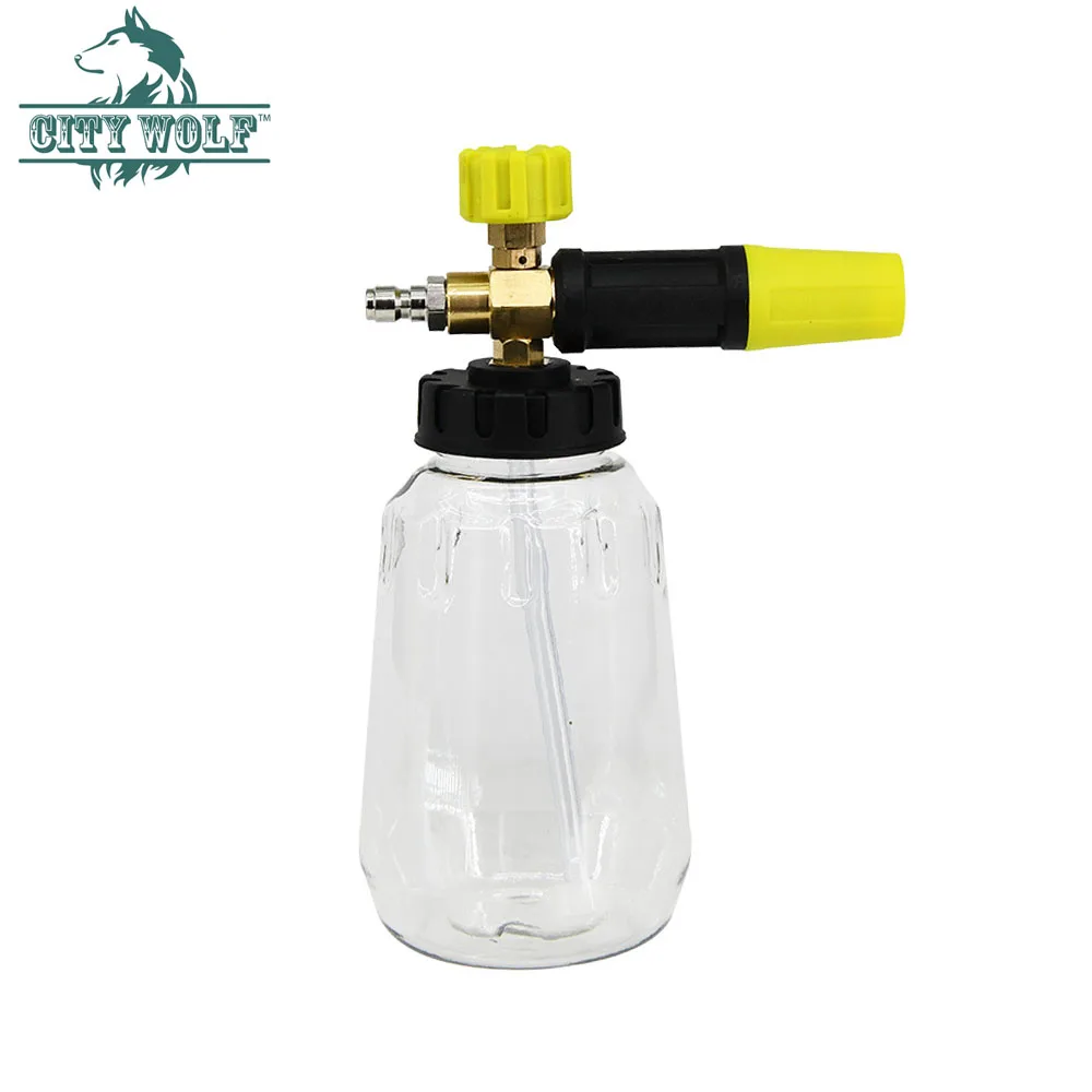 

High Pressure Car Cleaning Machine 1L Snow Foam Bottle Gun Generator G1/4 Quick Realease Adaptor Deck Foam Auto Accessory