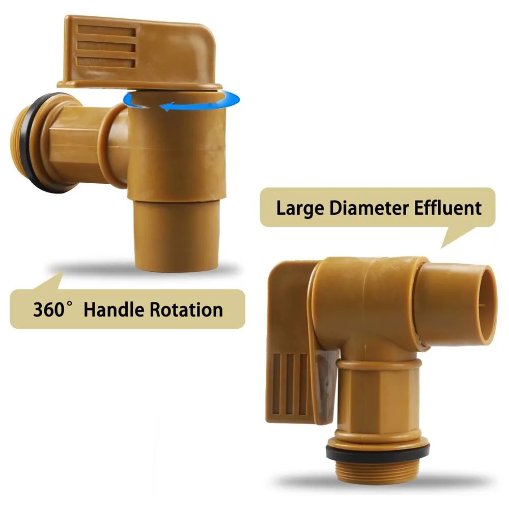 Пластиковый стволочный кран 2-дюймовый барабанный с прокладкой из EPDM для