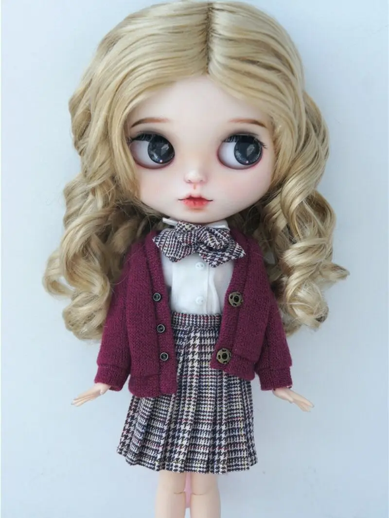 

JD259 All Size Fashion Sauvage Curly BJD Wig Suit For YOSD MSD SD Blythe Hair 1/6 1/4 1/3 Soft Synthetic Mohair Doll Wigs