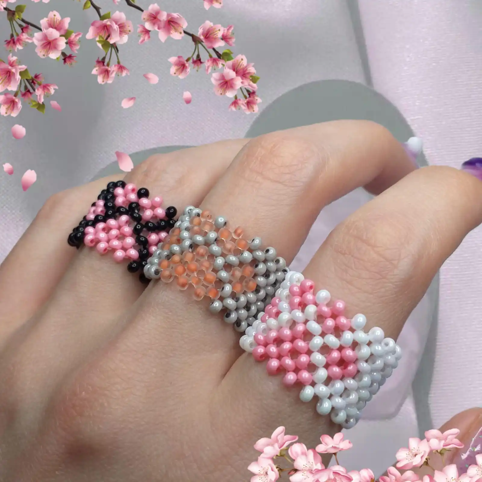 Кошачья лапка кольцо Кольцо из бисера Милые кольца Супер Кот |