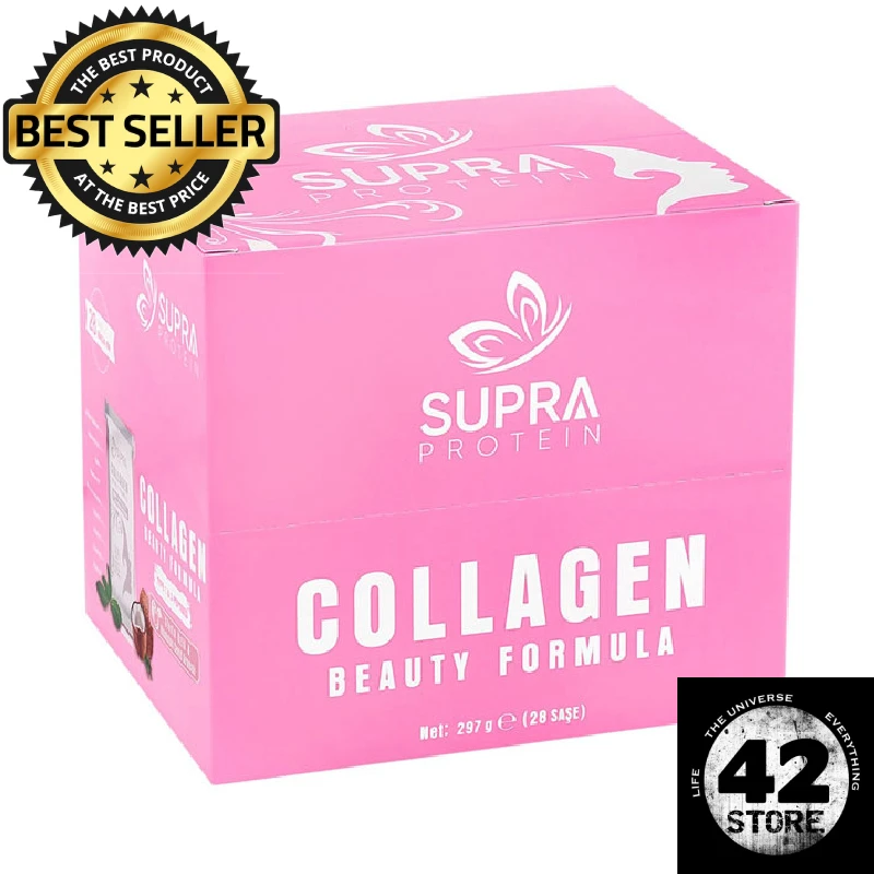 

Supra Protein Collagen Beauty Formula 28 Sachet Coconut Flavored Original High Quality