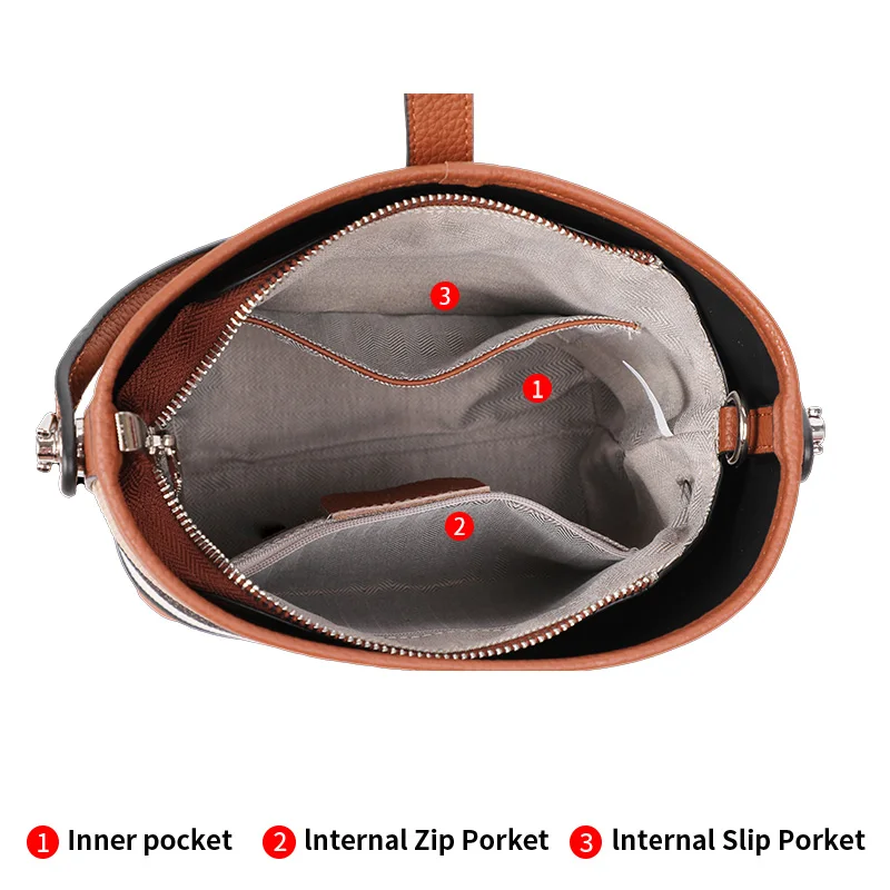 Женская сумка через плечо из воловьей кожи