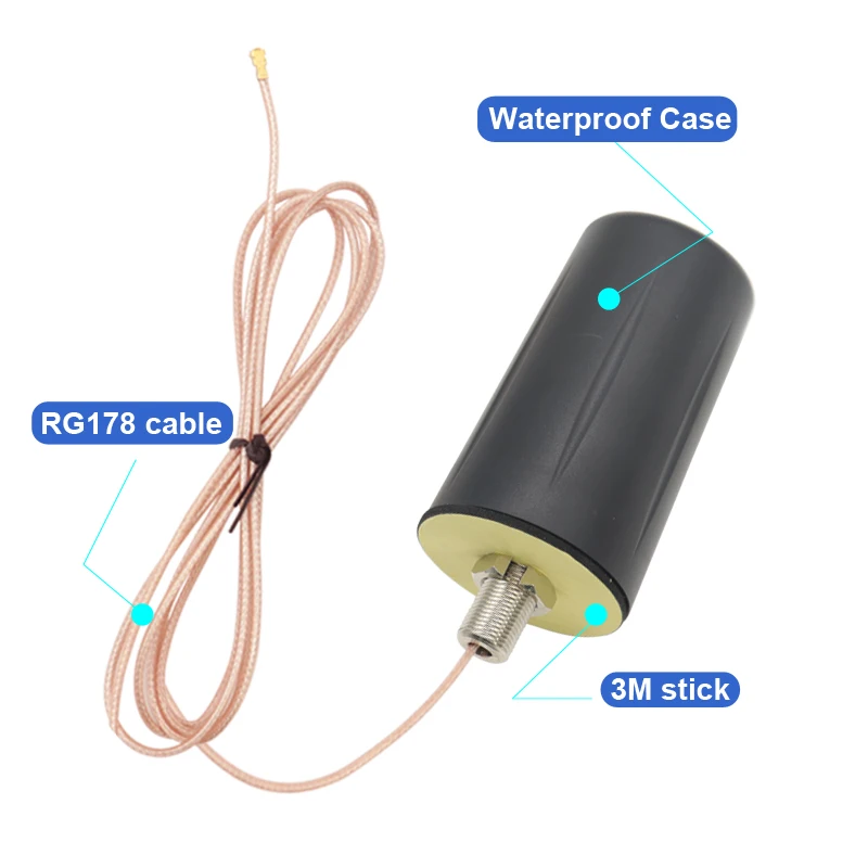 RG178 Low Loss Cable 5G 4G GSM LTE Full Band Cabinet Aerial High Gain 15dbi Omni Waterproof Outdoor Indoor Antenna IPEX U.FL