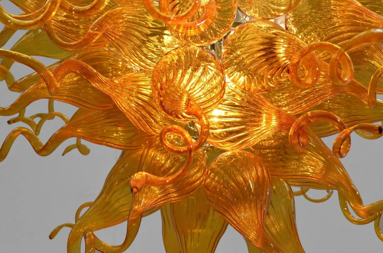 Longree медово-желтая люстра ручной работы из дутого стекла в стиле Chihuly подвеска