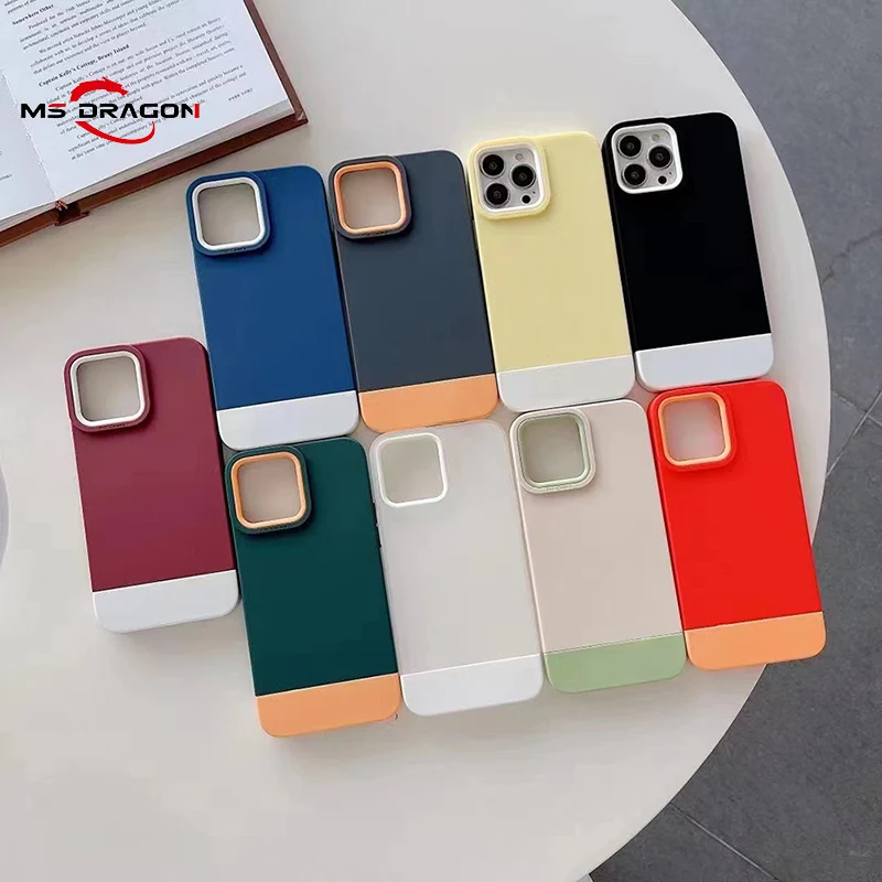 

Phone Cases For iPhone 11 Frosted Cover Or 12 13 ProMax X XR XS Max Luxury Electroplated Matte Three-Section Soft TPU Shockproof