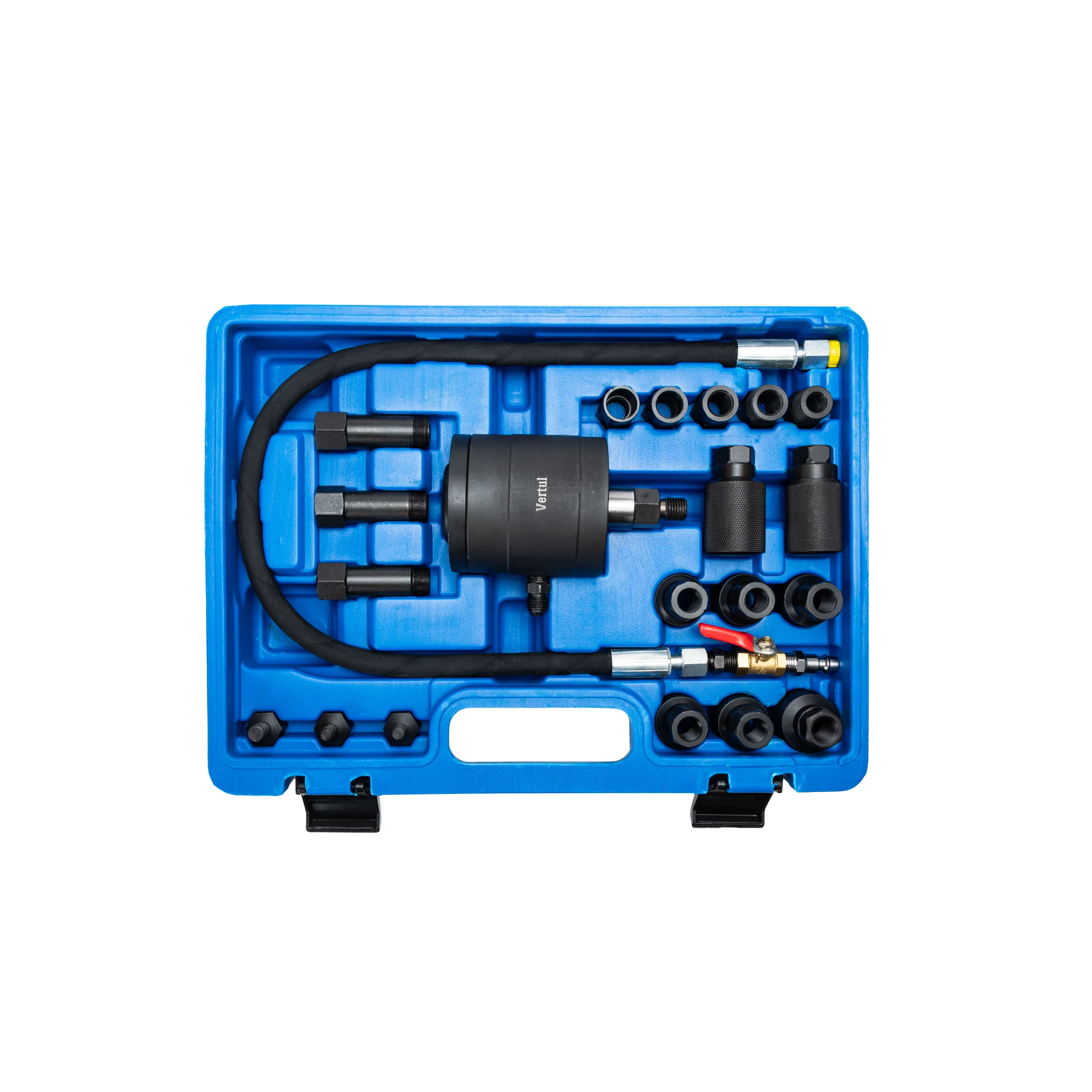 Съемник дизельных форсунок пневматический 19 адаптеров Vertul VR50319