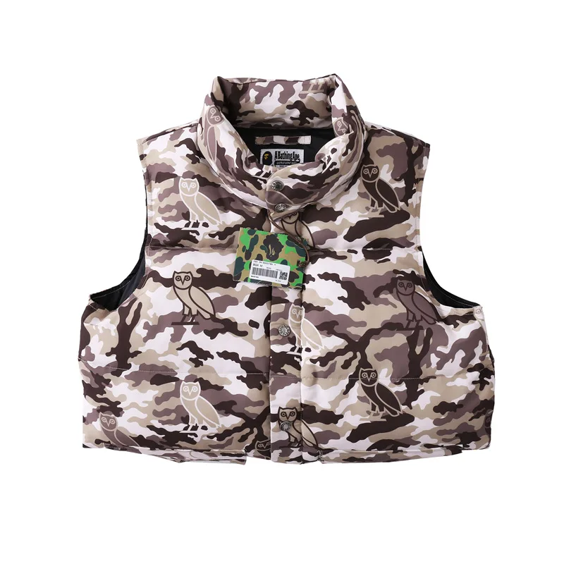 2022 New Tide Japanese Camouflage Cat Head Print Cotton Undershirt Cotton Undershirt Cotton Clothing Wholesale