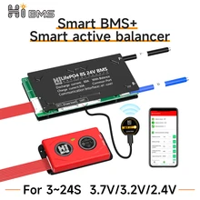 HIBMS Smart bms Active Balancer APP Board Bluetooth Battery Equalizer BMS Protection 3S 4S 7S 8S 10S 12S 13S 15S 16S 17S 20S 24S