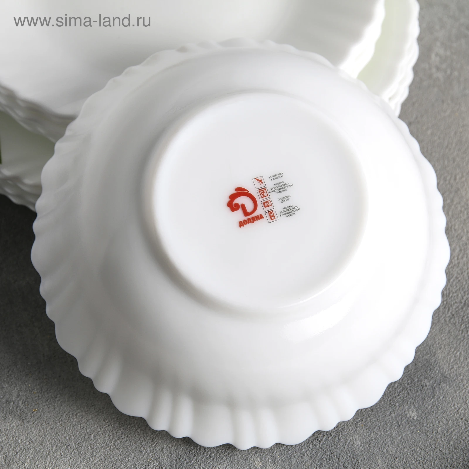 Сервиз столовый Доляна Дивные каллы 18 предметов: 6 тарелок d=15/17 5/23 см