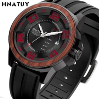 hnatuy men watch quartz watches sport 5bar waterproof chronograph luxury brand man wristwatch complete calendar date clock belt