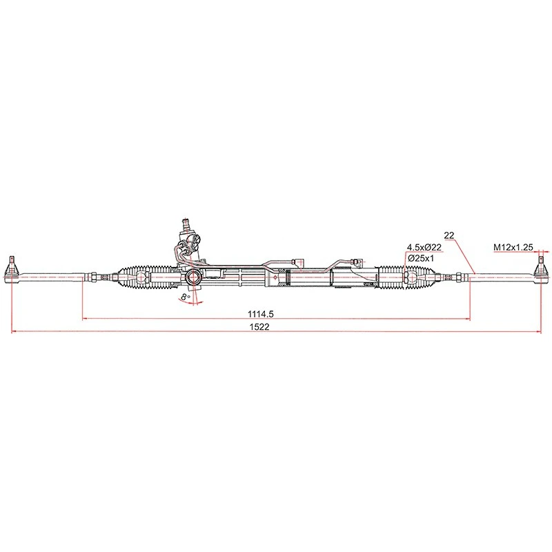 Рейка рулевая HYUNDAI SANTA FE 09- LHD SAT ST-57700-2B210 Рулевые рейки Запчасти