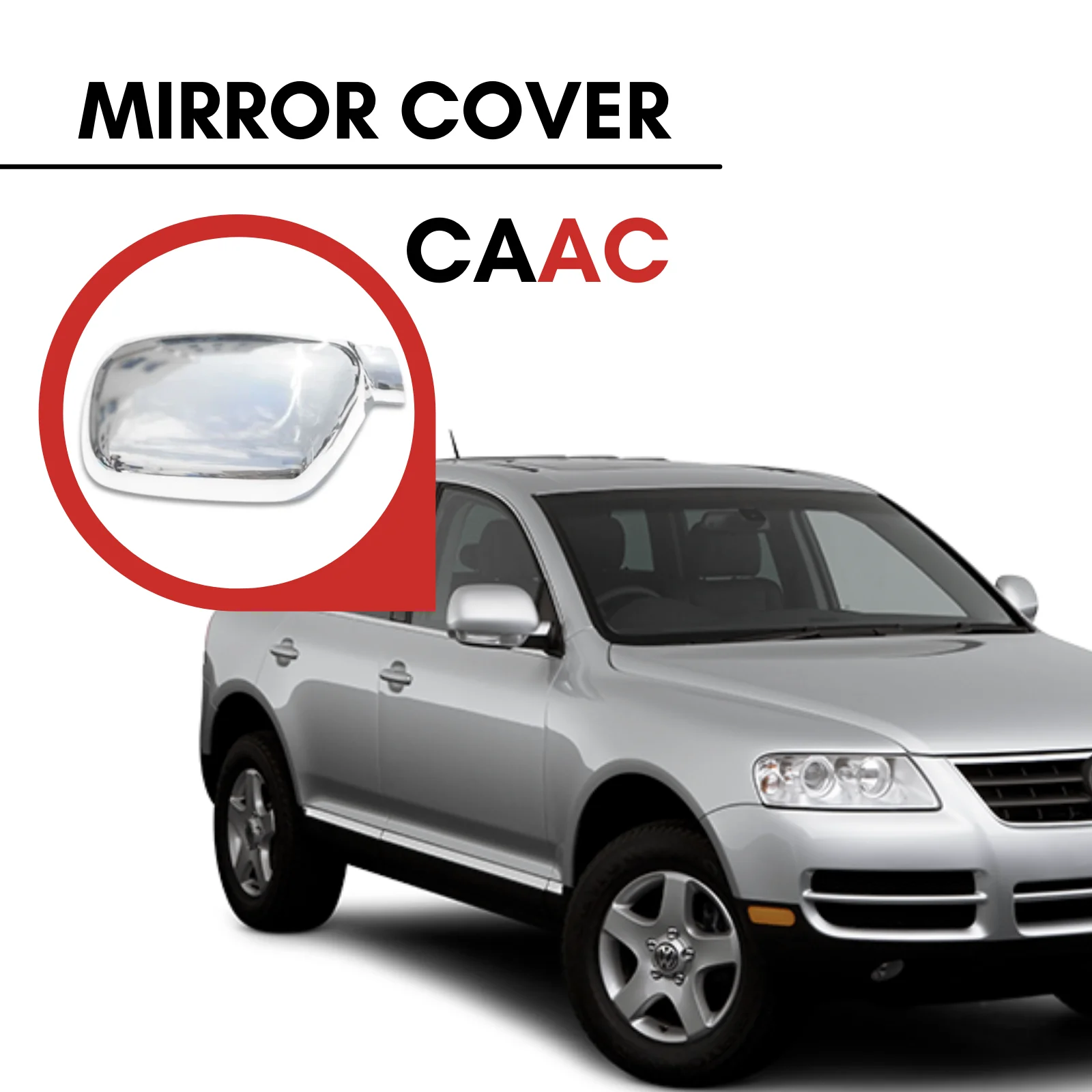 

2 шт., хромированные боковые накладки на зеркало для VW TOUAREG 2002-2007