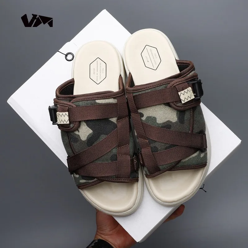 Рождественские летние тапочки мужские светоотражающие сандалии сланцы