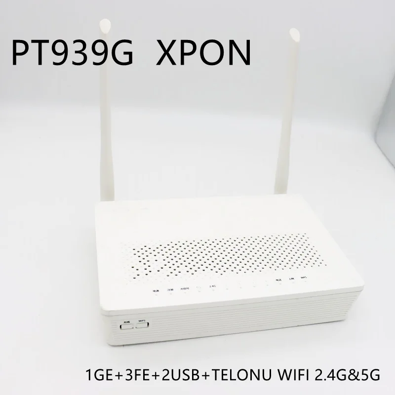 5PCS PT939G 5G XPON ONU 1GE + 3FE + 2USB + TELONU WIFI 2,4G & 5G Dual Band ONT Used ONU EPON/GPON Бесплатная доставка