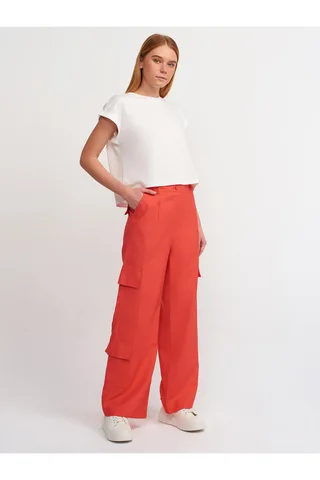 Женские брюки-карго Dilvin Unifarben с нормальной талией