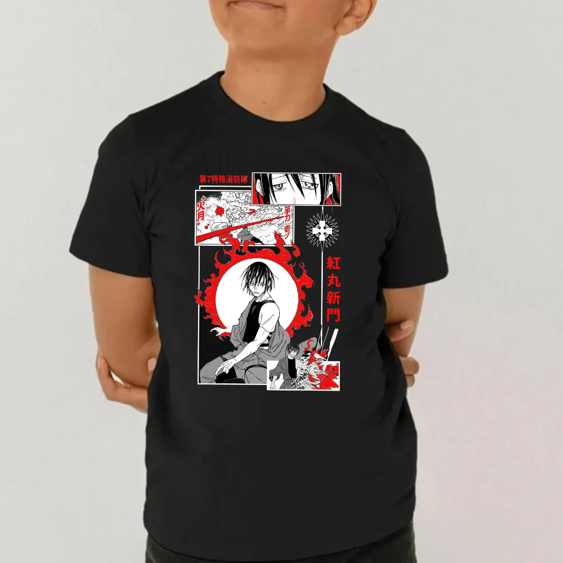 

4-12T Kids T-shirt for Boys Girls Cotton Clothing camisetas anime Print Summer New Short Sleeve Children White T-shirt 110-150cm