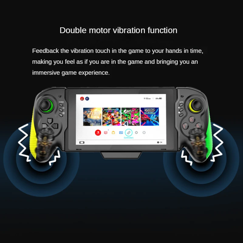 

2022 Upgrade For Nintendo Switch Gamepad Game Controller Handheld Joystick Grip Double Motor Vibration 6-Axis Gyro Joypad