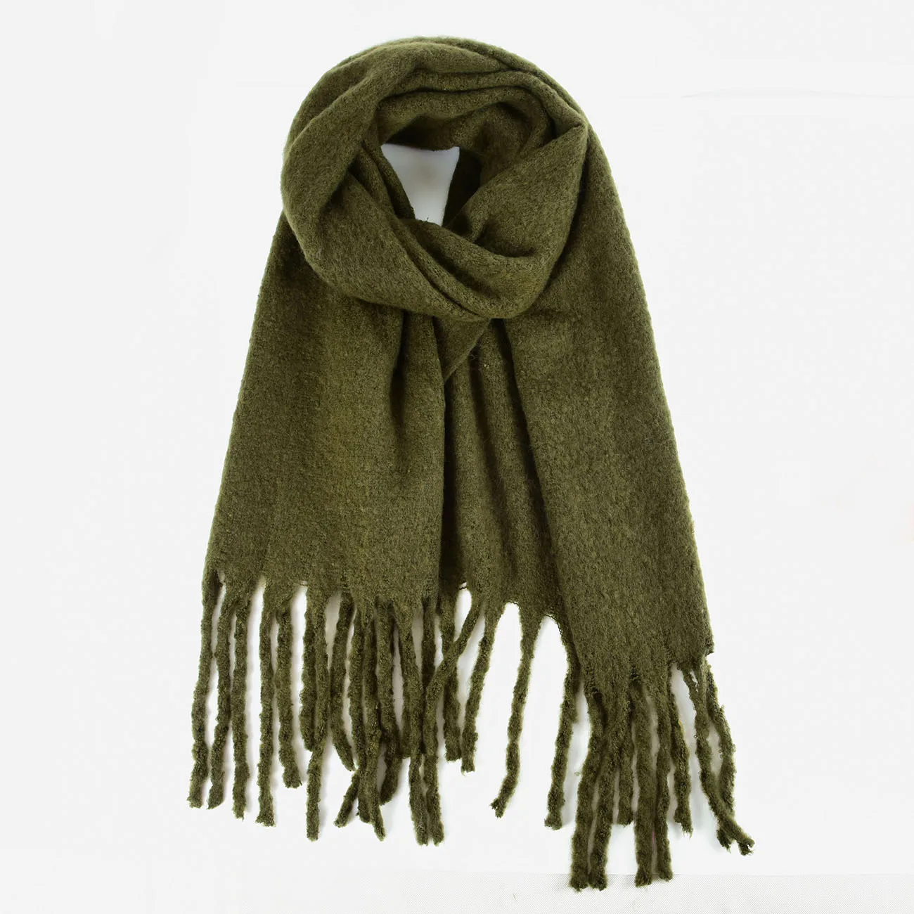 

Elegant design Fashion ladies Winter warm Scarfs Fringe long scarf Soft Knitted long cotton scarf neck scarf