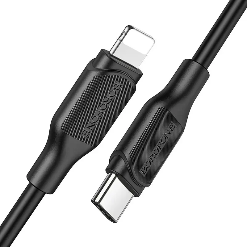 Дата-кабель 3.0A PD 20W для Apple 8-pin Type-C Borofone BX42 силикон 1м | Мобильные телефоны и