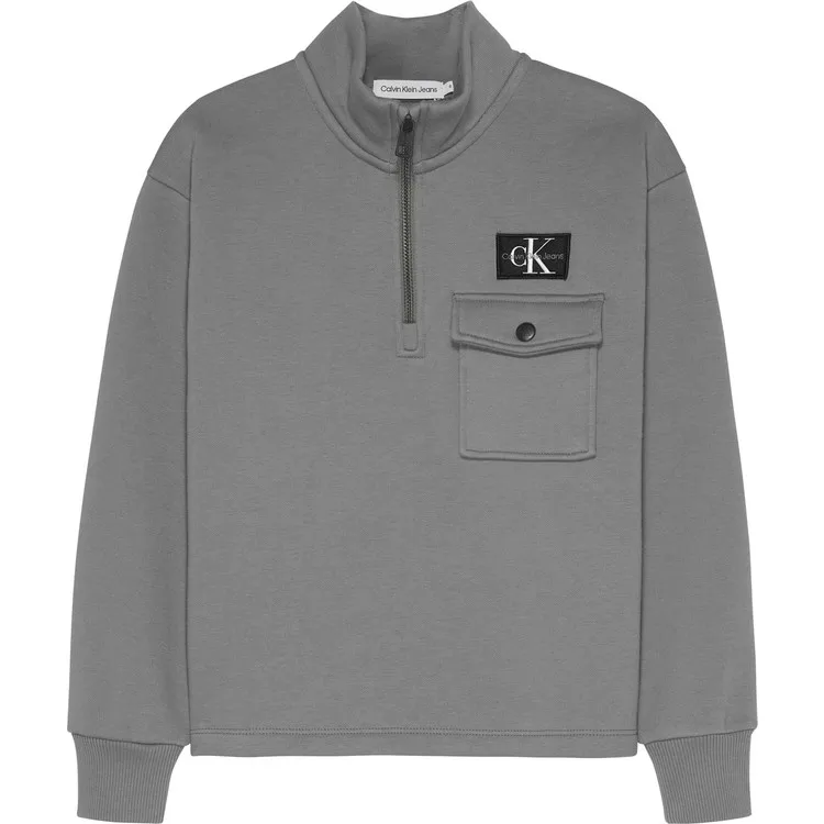 Calvin Klein Однотонная серая толстовка