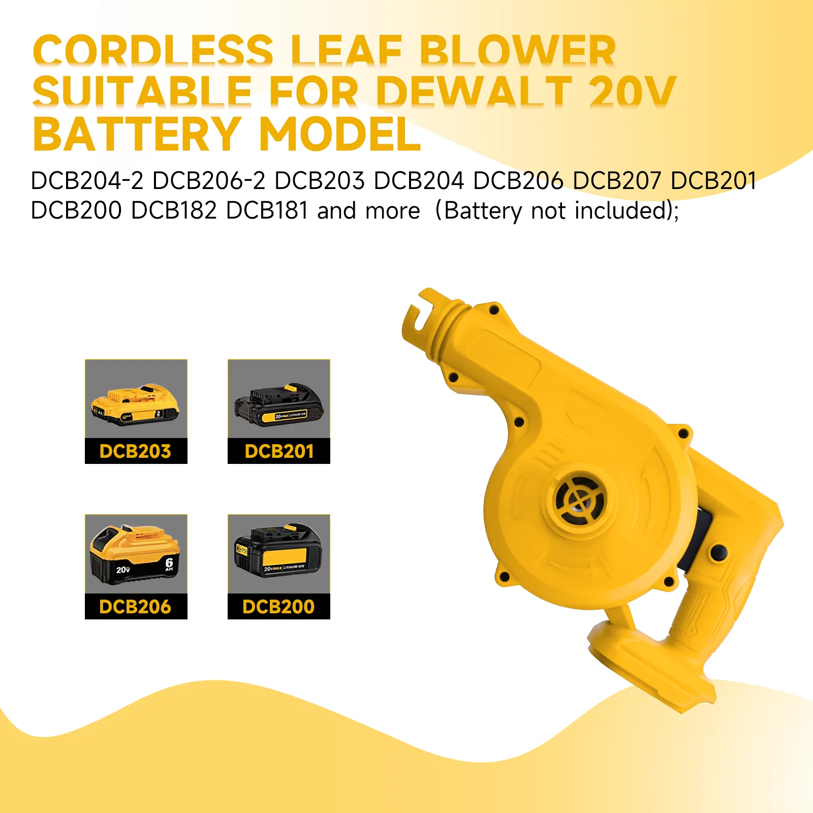 Воздуходувка аккумуляторная для Dewalt 20 в с ручкой 2 1