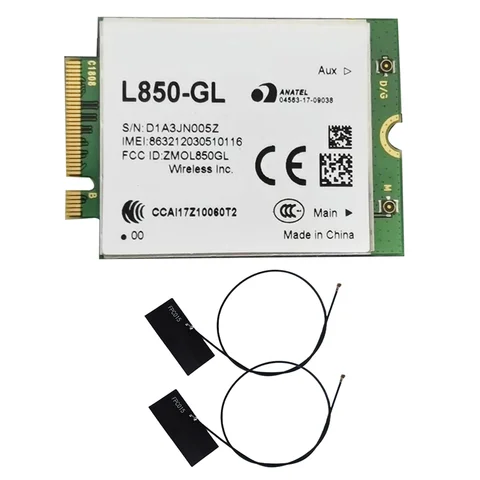 Комплект компьютерных аксессуаров L850-GL WWAN Модуль + антенна 4G LTE Cat9 M.2 LTE и карта WCDMA для маршрутизатора Keenetic
