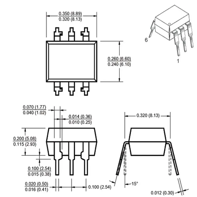 MOC3082M в корпусе DIP6