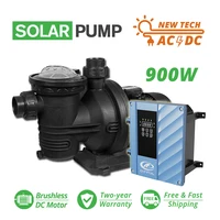 Solar AC/DC Hybrid Pool Pump Swimming In & Above-Ground Spa 900W 20 M3/H Motor Strainer DLP20-19-110-900-A/D Cleaner