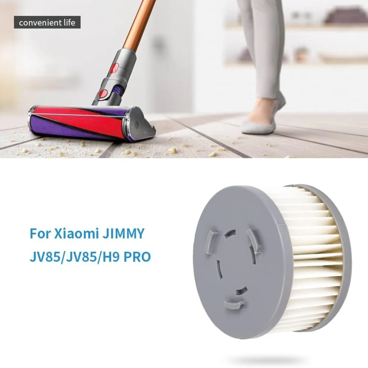 Фото Сменный HEPA-фильтр, совместимый с Xiaomi Jimmy JV85 JV85 Pro H9 Pro A6/A7/A8, аксессуары для ручных пылесосов №2