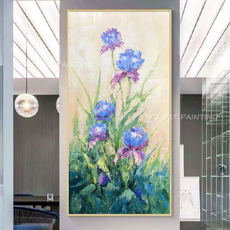 Новый дизайн красочная картина маслом с цветами Абстрактная Картина на холсте