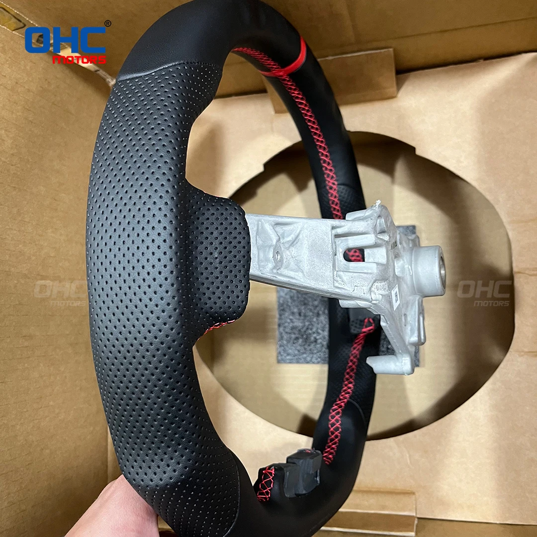 Фото Руль OHC Custom для Jeep Wrangler JK/JKU 2011-2016, кожаный, перфорированный №3