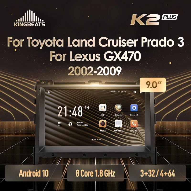 KingBeats штатное головное устройство For Toyota Land Cruiser Prado 120 3 Lexus GX470 GX 470 J120 Тойота Ленд