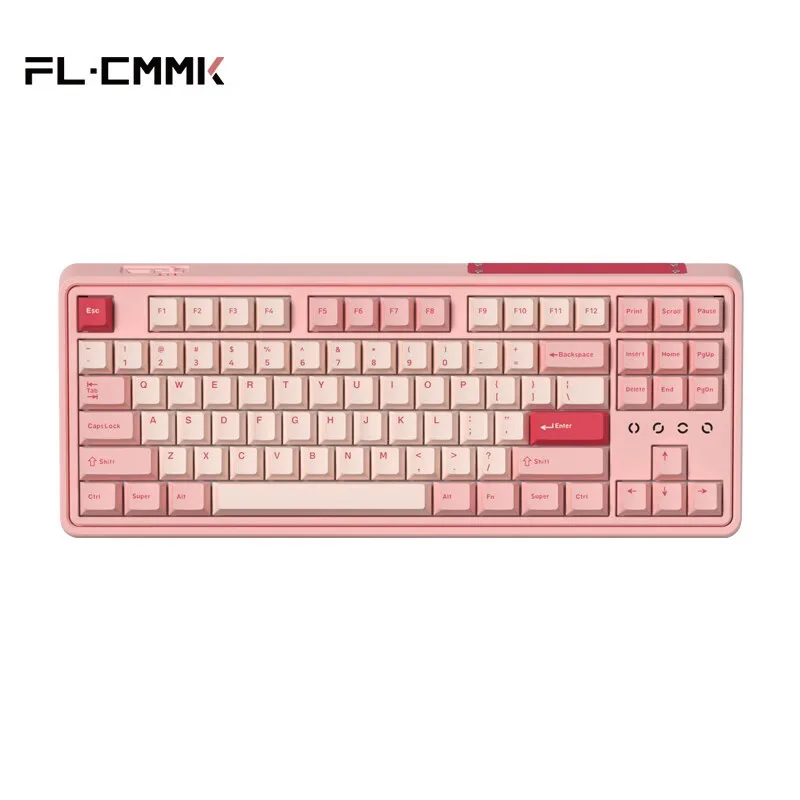 FL·ESPORTS CMK87-SAM Three-Mode Full-Key Hot Swap 87-Key 2.4G Wireless Bluetooth Wired Mechanical Keyboard PBT Keycap