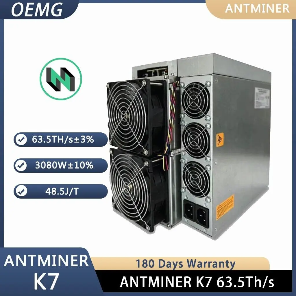 

AB Bitmain Antminer K7 63.5Th/s CKB Майнер, мощность 3080 Вт