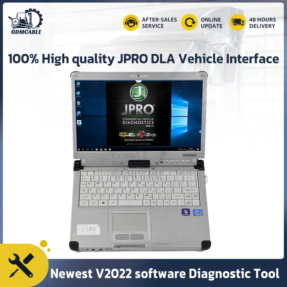

100% High quality JPRO DLA 2.0 Vehicle Interface Diesel Newest V2022 software Heavy Duty Truck Scanner Fleet Diagnostic Tool