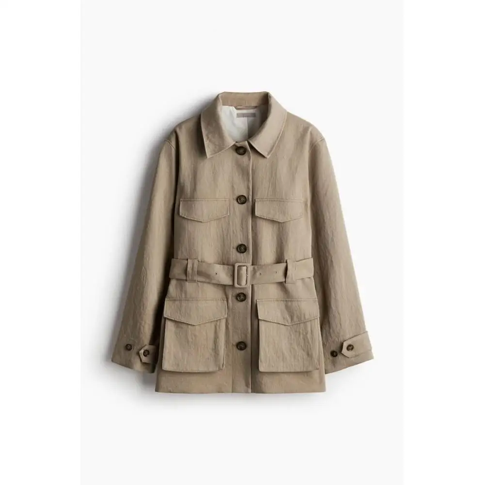 Куртка-карго H M oversize серого цвета