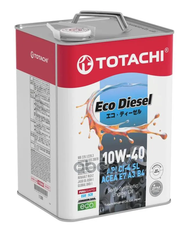 TOTACHI Totachi  Eco  Diesel  Semi-Synthetic  Ci-4/Sl   10w-40      6л