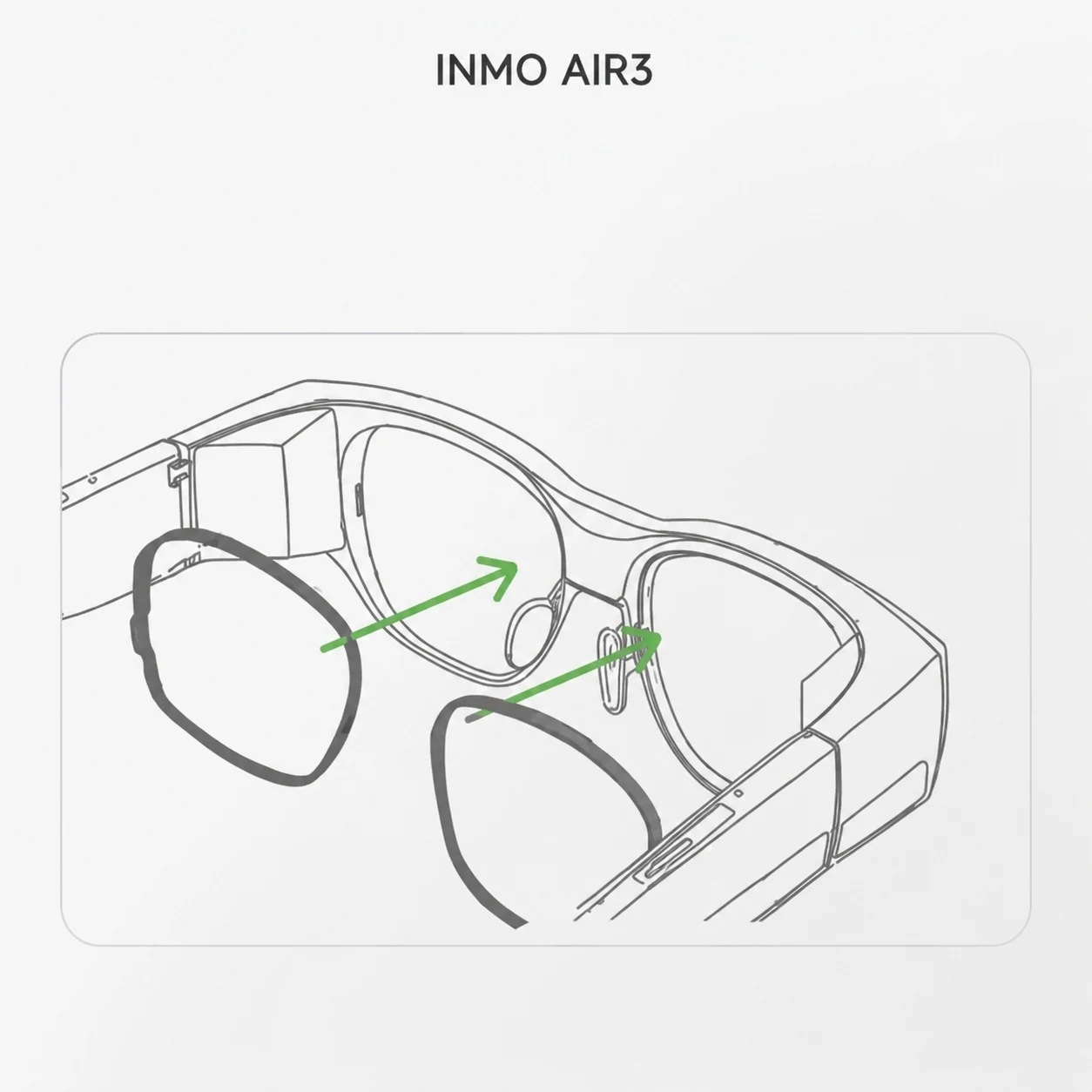 Умные очки INMO VR с индивидуальными линзами по рецепту для серий INMO Air  Air 2  GO, сменные оптические линзы-аксессуары. (art.: 3920dae5bcb10) - 3920dae5bcb10