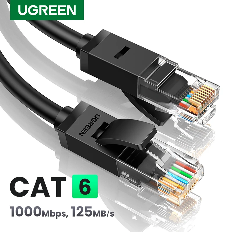 

UGREEN Ethernet Cable 1000Mbps Cat 6 Network Lan Cord UTP Gigabit Networking Wire For Laptop Router RJ45 CAT6 Ethernet Cable