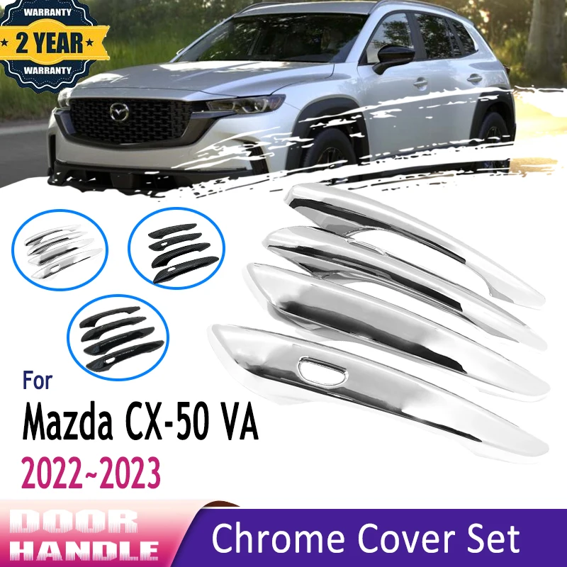 

Luxurious Chrome Door Handle Cover Trim For Mazda CX-50 2023 Accessories CX 50 CX50 VA 2022 Decoration Car Accessories Stickers