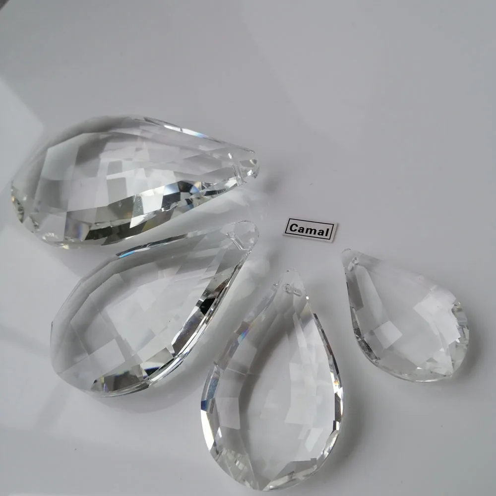 Camal 1 шт. 38 мм/50 мм K9 прозрачные Кристальные стеклянные призмы в форме двойной груши, подвесной Ловец Солнца, лампа, подвесная люстра