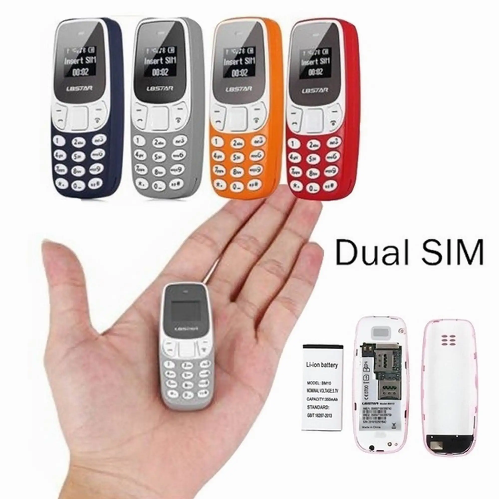 

Double Sim Mobile Phone BM10 Wireless Bluetooth Earphone Cellphone Mini Mobile Phone Stereo Unlocked Super Thin Gsm L8Star Long