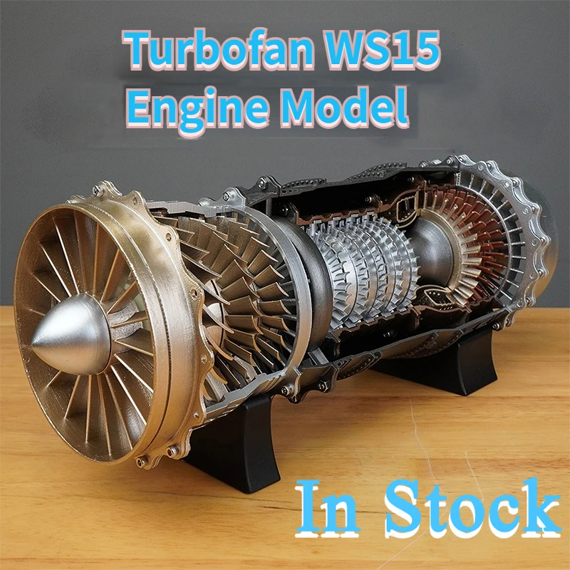 Модель двигателя в наличии WS15 с турбовентилятором, имитация истребительного двигателя, сборная игрушка «сделай сам» Модель двигателя в наличии WS15 с турбовентилятором, имитация истребительного двигателя, сборная игрушка «сделай сам»