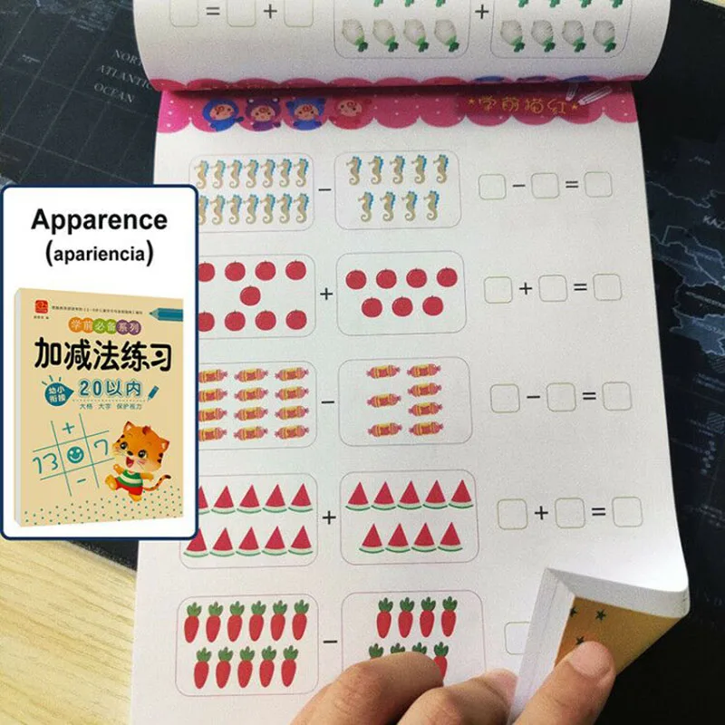 

Free Shipping 80 Pages / Book Montessori Arithmetic Copybooks for Kids Children's Mathematics Writing Notebook Education Books