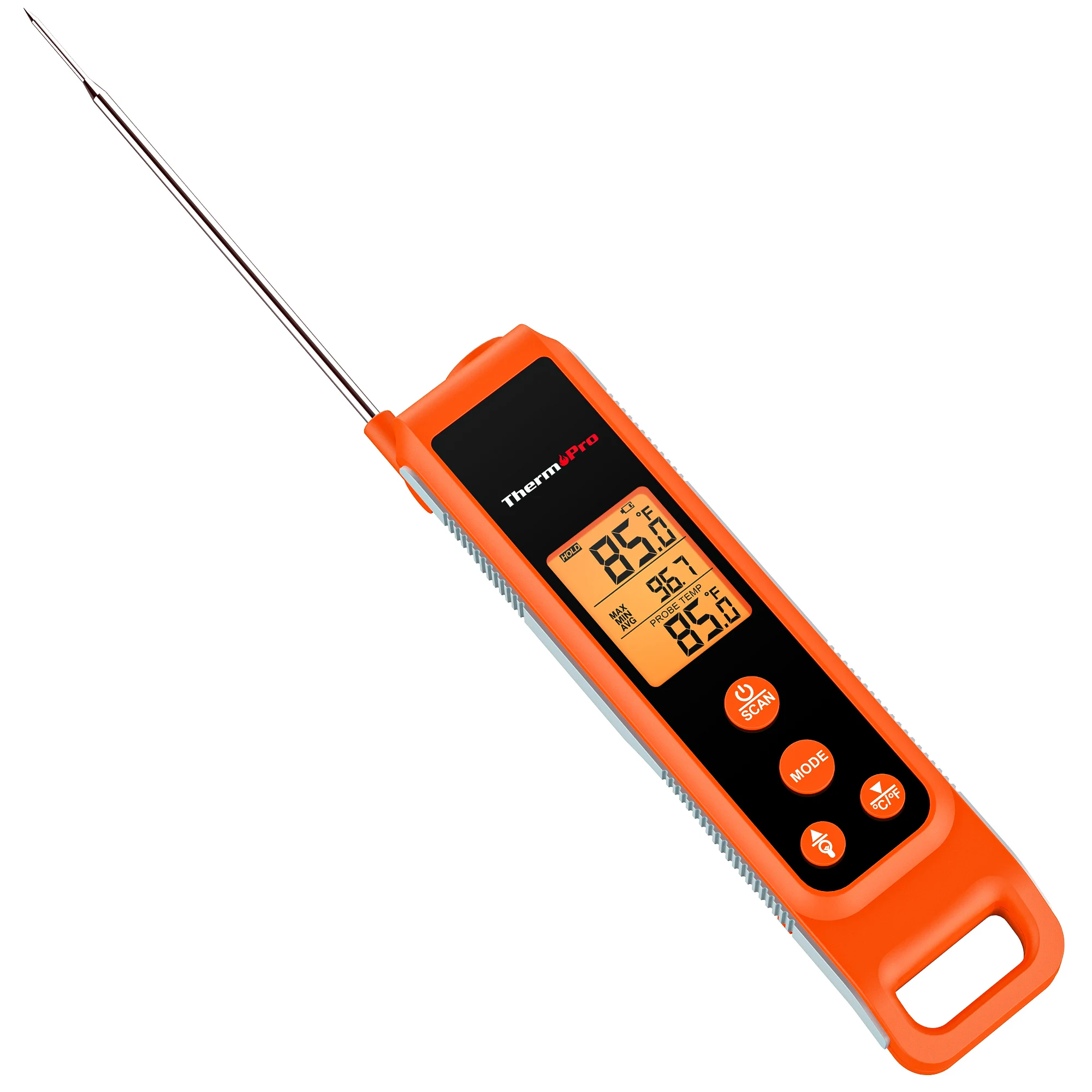

ThermoPro TP420 Digital Backlit Foldaway Two-in-One Fast Reading Infrared Kitchen Cooking Meat Thermometer With Large LCD Screen